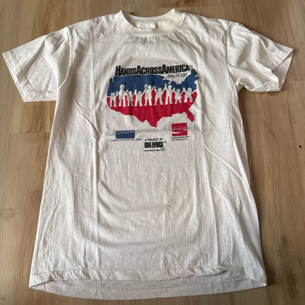 Vintage hands across America tee